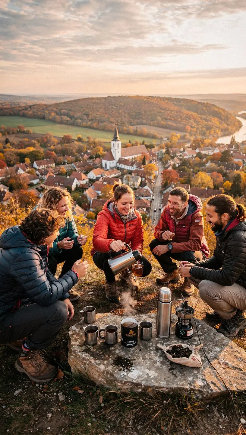 Frissen főzött Assam tea, csészében gőzölögve.