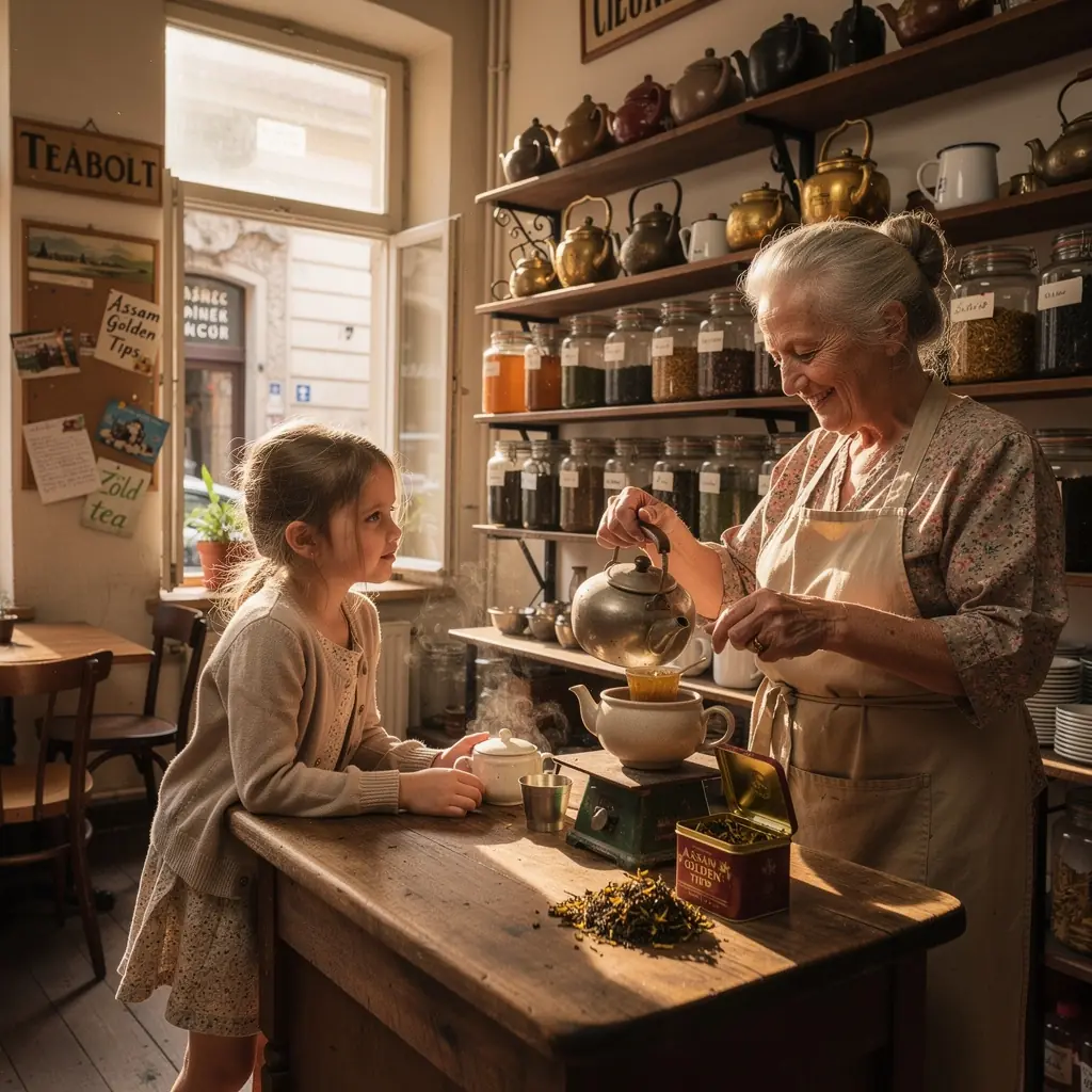 Maláti ízű Assam tea, gyönyörű arany árnyalatban