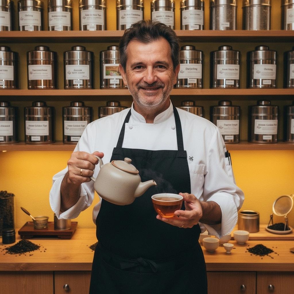 Assam aranyszínű tealevelek, amelyeket prémium minőség jellemez.